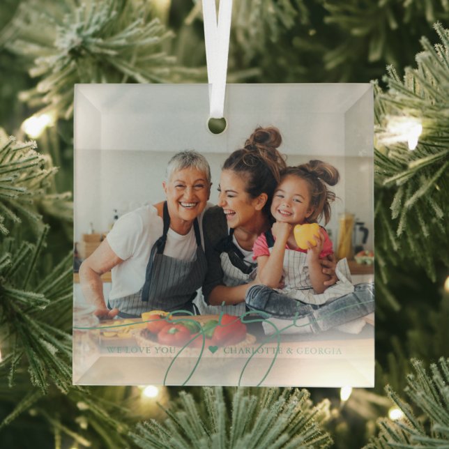 Verre Gigi Script Overlay | Nous t'aimons Ornement en Ve (Insitu)
