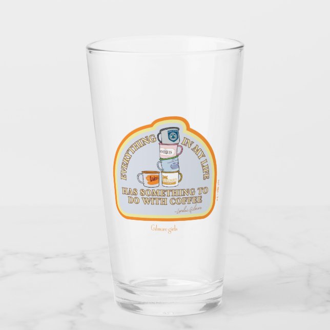 Verre Gilmore Girls | Graphique des devis de café (Devant)
