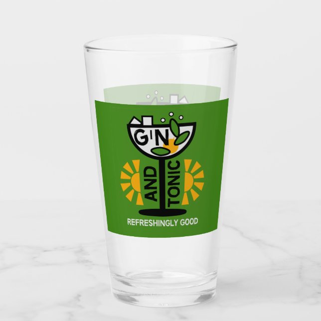 Verre Gin vintage Et Art Tonique (Devant)