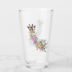 Verre Girafe de bouquet coloré - Dessin moderne