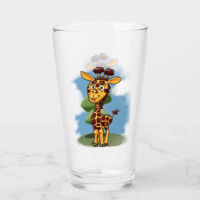 Verre Giraffe souriante (Devant)