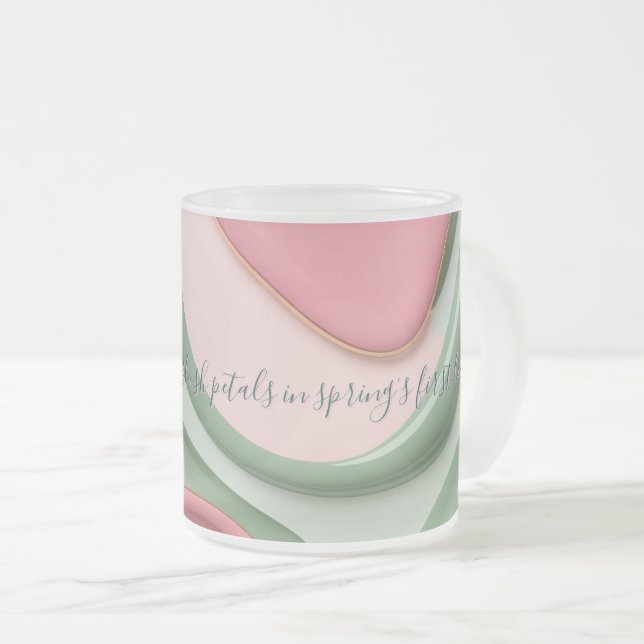 Verre givré mug dans un graphique élégant (Devant droit)