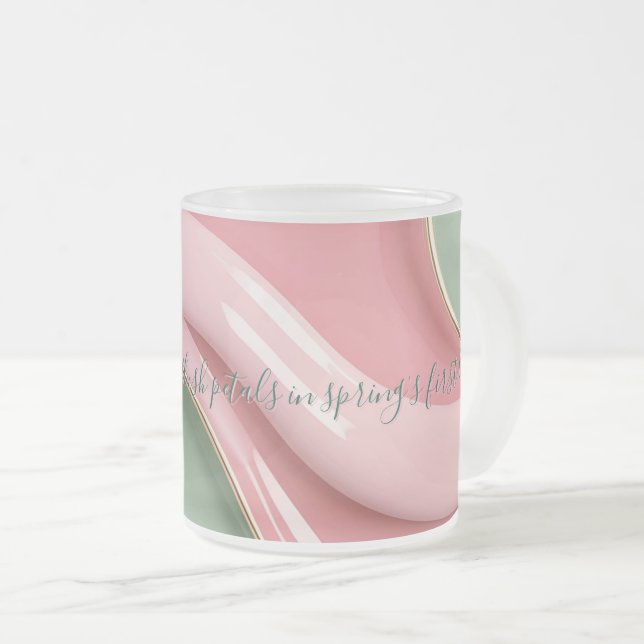 Verre givré mug dans un graphique stylé (Devant droit)