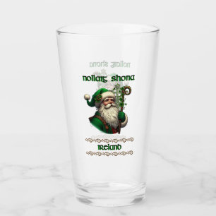 Verre Glass de Noël Père Noël et Celtic