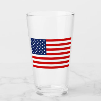 Verre Glass Tumbler USA Flag 16 onz