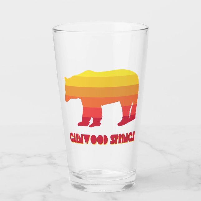 Verre Glenwood Springs Colorado Rainbow Bear (Devant)