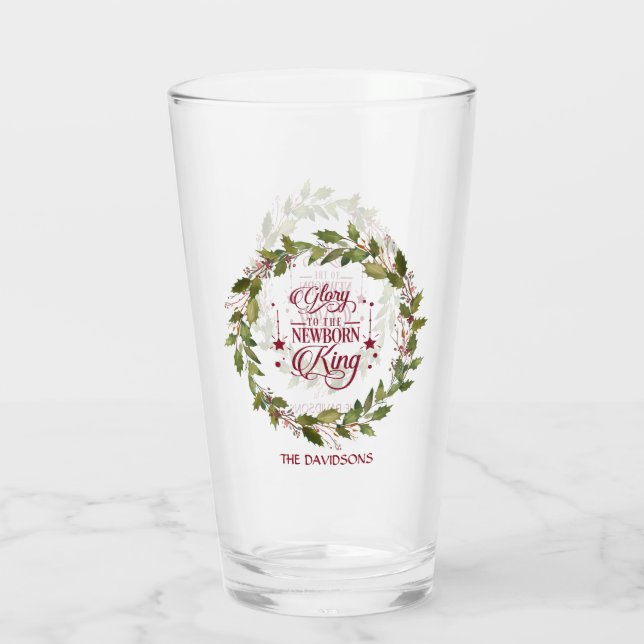 Verre Gloire de Noël au nouveau monogramme du roi né (Dos)