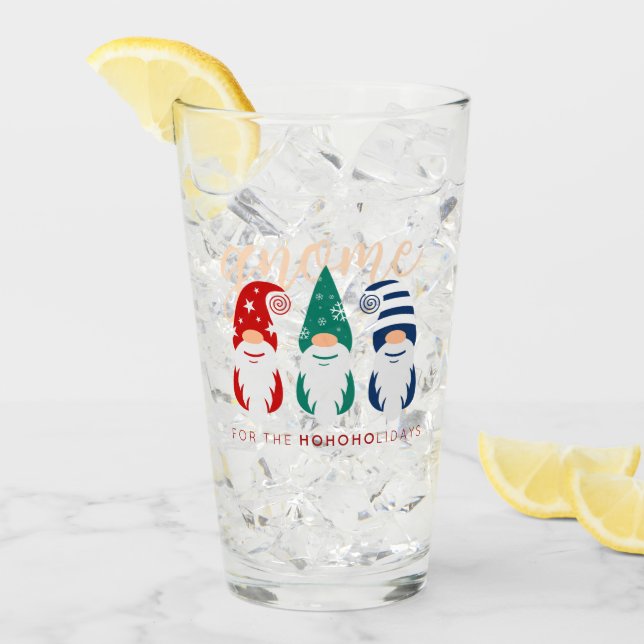 Verre Gnome de Noël Hygge pour les fêtes de neige (Devant glace)