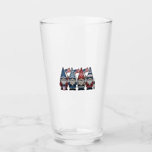 Verre Gnome infirmière patriotique Gravure vintage vecto