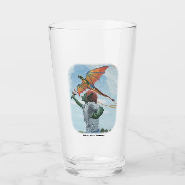 Verre Goblin Flying Rainbow Dragon Imaginaire Art Coupe  (Devant)