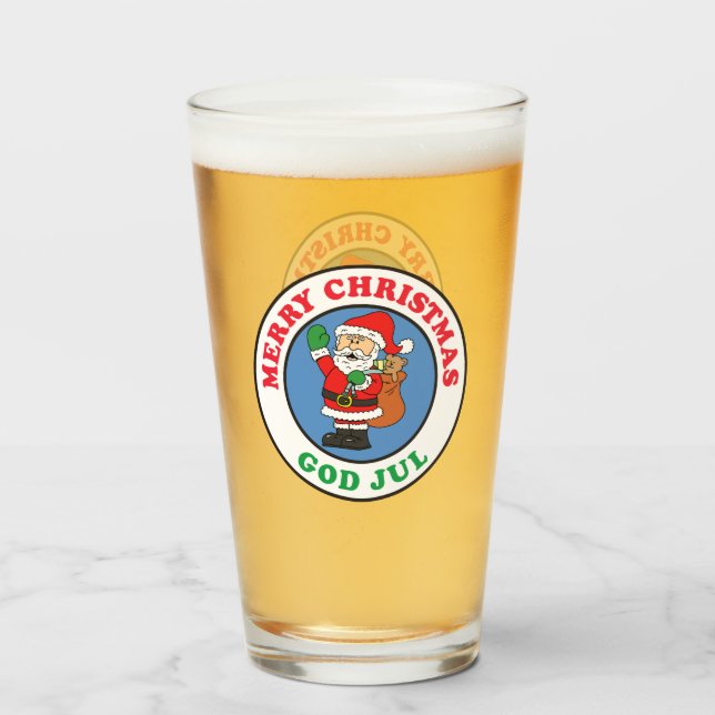 Verre God Jul Swedish Christmas Père Noël (Devant (rempli))