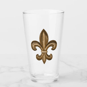 Verre Gold Fleur de Lis Symbol élégant