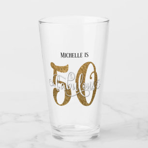 Verre Gold Parties scintillant 50 & Fabuleux Anniversair