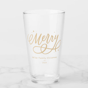 Verre Gold Script Sparkly Bubbly Joyeux cadeau de vacanc