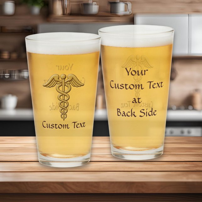 Verre Golden Double Snake Caduceus (Créateur téléchargé)