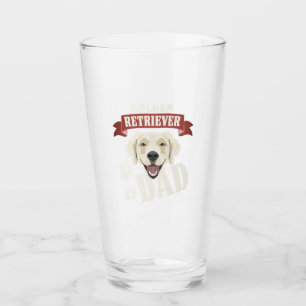 Verre Golden Retriever Papa, Chien Papa