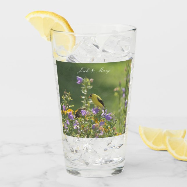 Verre Goldfinch Spring Garden Wedding (Devant glace)