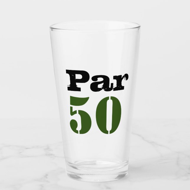 Verre Golf 50e anniversaire avec numéro par cinquante (Devant)