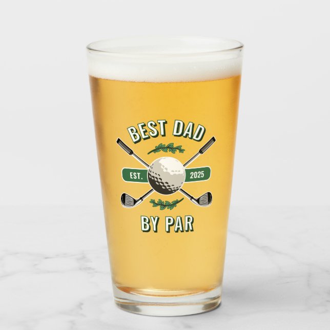 Verre Golf & Ball Best Papa Traversé Par Par (Devant (rempli))