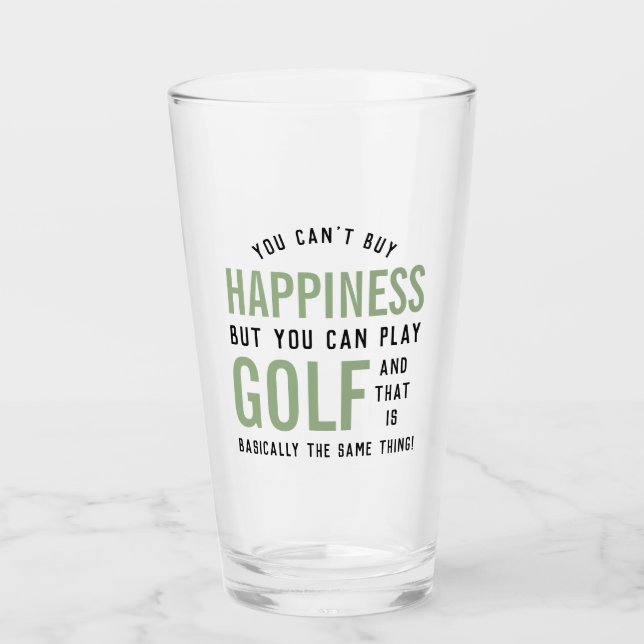 Verre Golf est le bonheur Funny Golf Lover cadeaux (Devant)