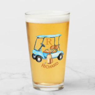 Verre Golf Panier Monogramme Prénom Bière amusante