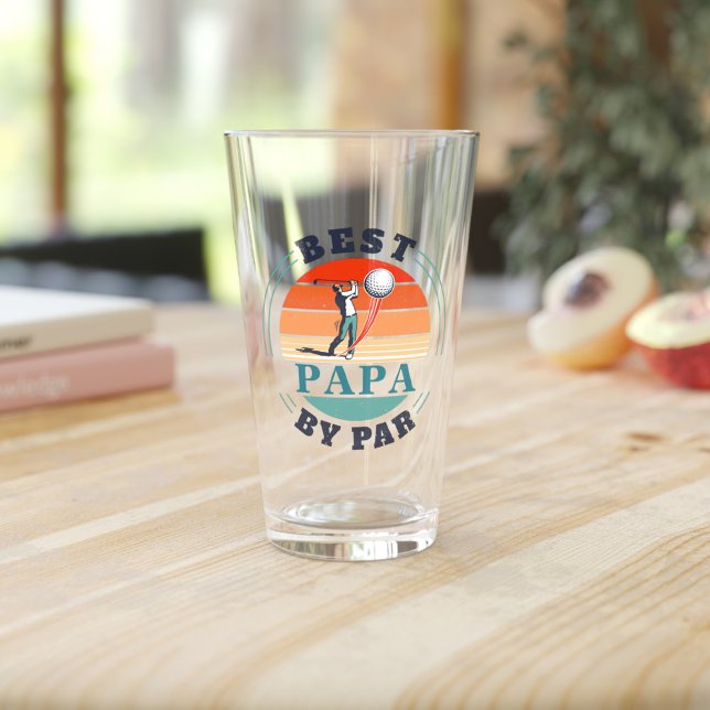 Verre Golf Papa Best Papa Par Par Retro Anniversaire (Créateur téléchargé)