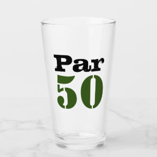 Verre Golf Par 50e anniversaire avec numéro pour golfeur