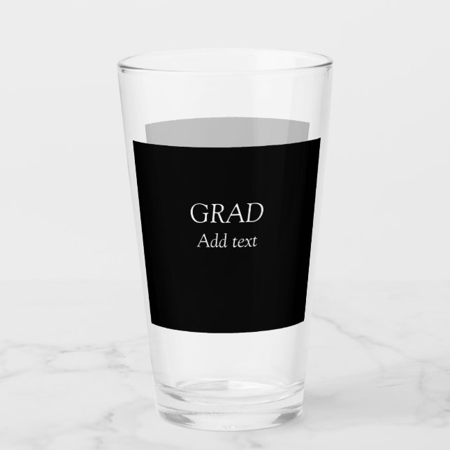 Verre Grad simple graduation minimale élégante typo mode (Devant)
