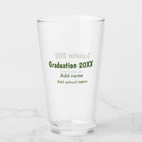 Graduation 20XX ajouter nom année école vert moder