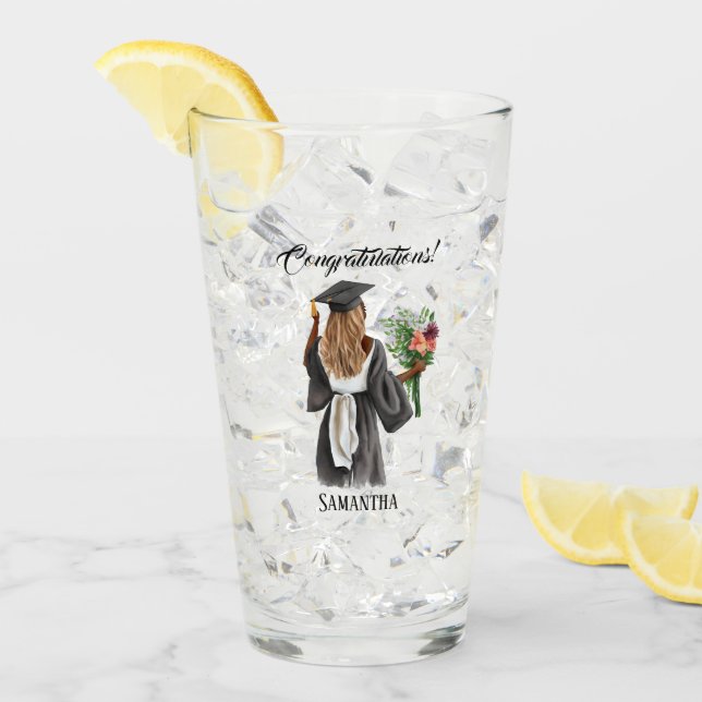 Verre Graduation de l'aquarelle personnalisée (13) (Devant glace)