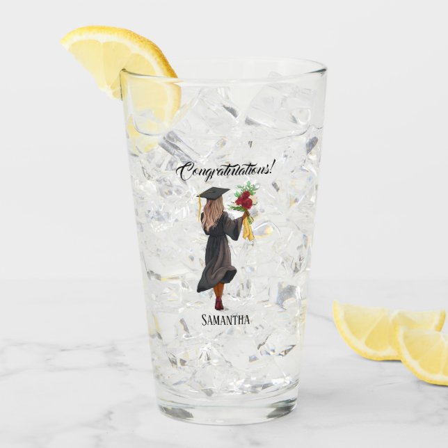 Verre Graduation de l'aquarelle personnalisée (5) (Devant glace)