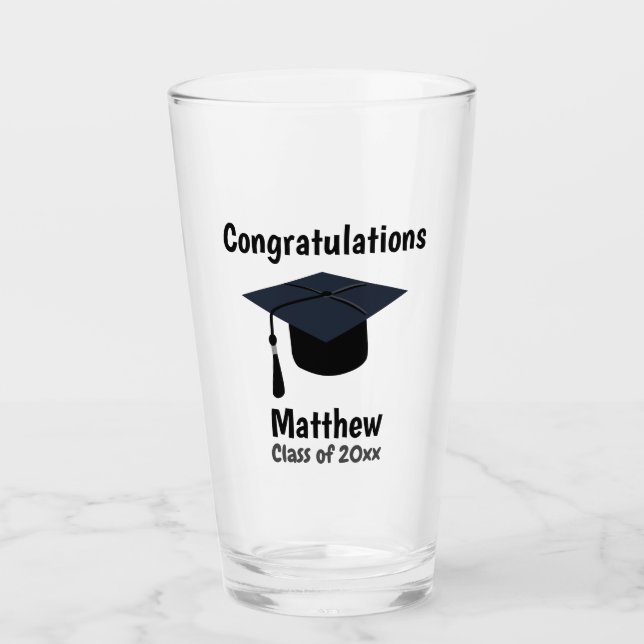 Verre Graduation Graduate School Félicitations Pint (Devant)