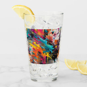 Verre Graffiti éclaboussé de chaos vif