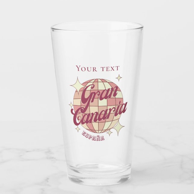 Verre Gran Canaria Espagne boisson de vacances bière (Devant)