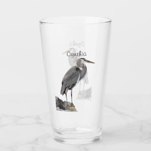 Verre Grand héron bleu