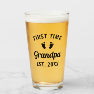 Verre Grand-père Abuelo Nonno Gramps Première fois Grand