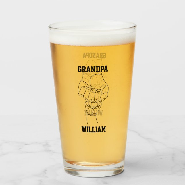 Verre Grand-père grand-enfant cadeau grand-père personna (Devant (rempli))