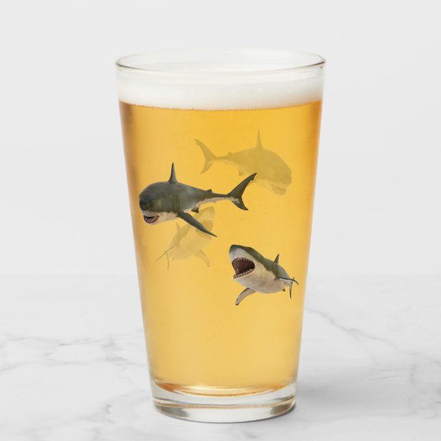 Verre Grand requin blanc (Dos (rempli))