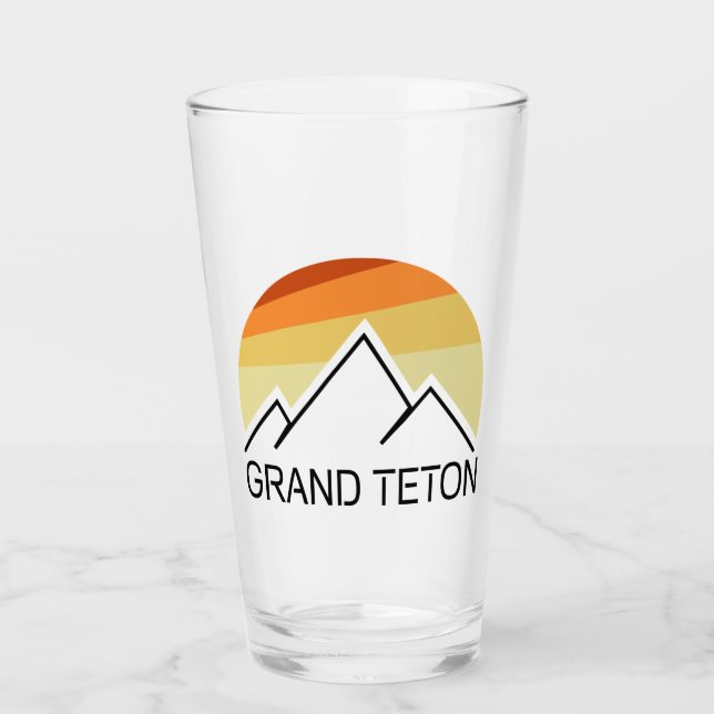 Verre Grand Teton Wyoming Retro (Devant)