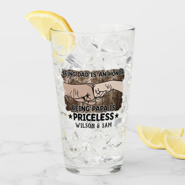 Verre Grandfather | Being Papa Is Priceless | Father (Devant glace)