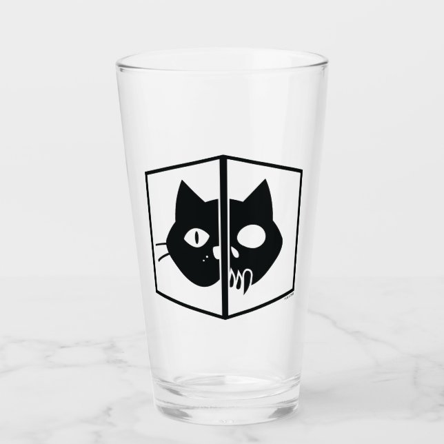 Verre Graphique de chat de Schrödinger (Devant)