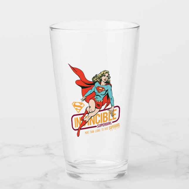Verre Graphique rétro-invincible Supergirl (Devant)