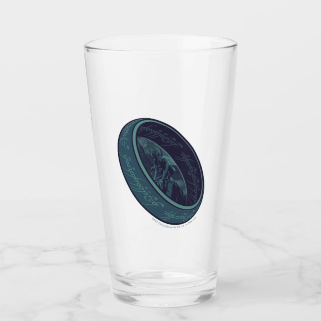 Verre Graphisme de GOLLUM™ avec l'ANNEAU UNIQUE™ (Devant)