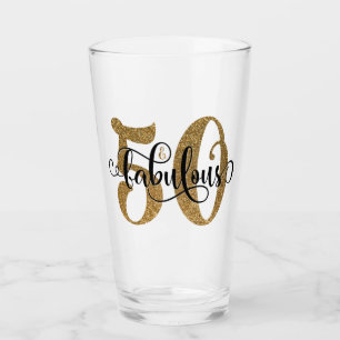 Verre Gras Gold (Faux) Parties scintillant 50 et fabuleu