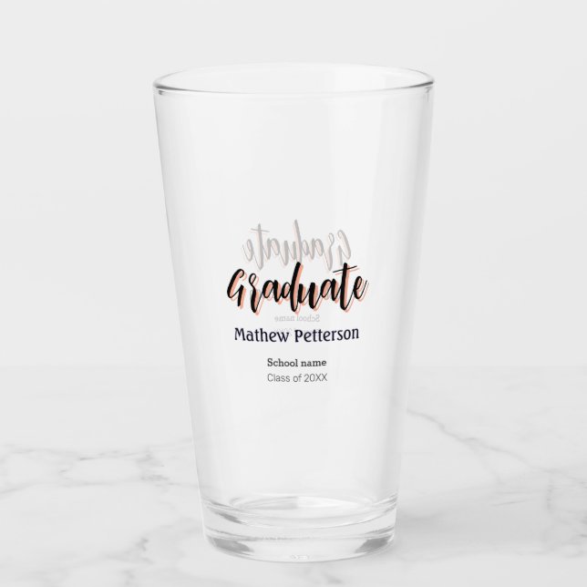 Verre Gras type simple noir classe moderne graduation (Devant)