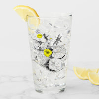 Gravure jaune nénuphars