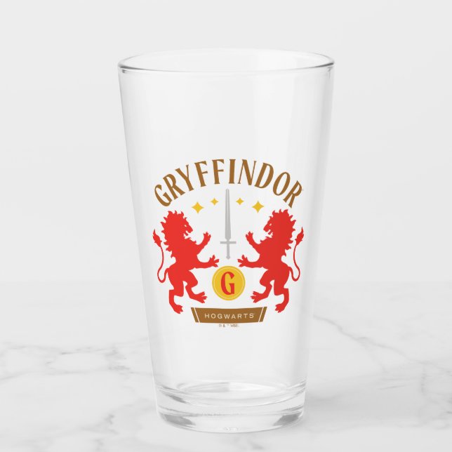 Verre GRAYFFINDOR™ Maison double Lion épée graphique (Devant)