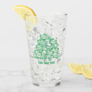 Verre Grenouilles Abstrait Green Line Art personnalisé