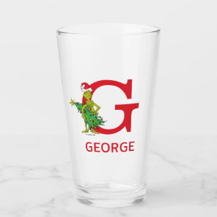 Verre Grinch Classique Nom Vilain & Monogramme