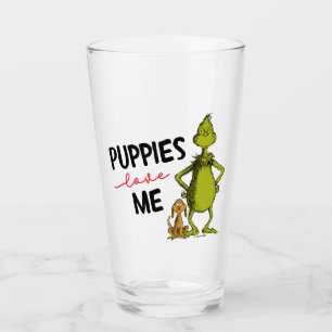 Verre Grinch et Max   Les chiots m'aiment